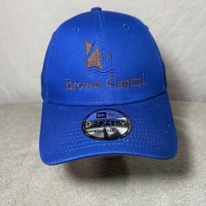 Brown Capital New Era 9FORTY Hat Blue Adjustable Strapback OSFM Logo Cap‎